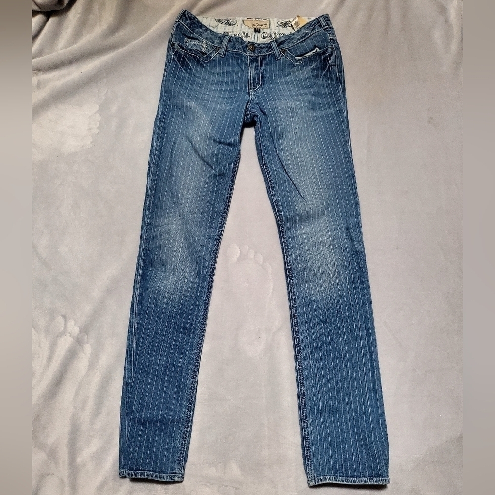 J & Company Skinny Blue Jean with Stripes Size 29